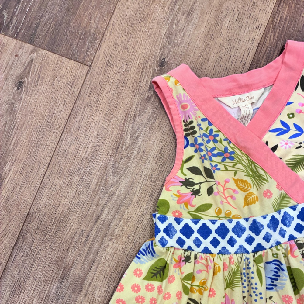 Matilda Jane May Day Dress Floral Polka Dot Sleeveless Spring Summer Outfit 4T - Picture 3 of 13